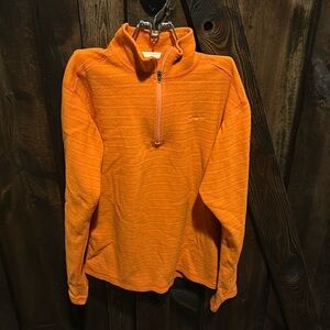 Orange Patagonia Quarter Zip Fleece, Children’s Large